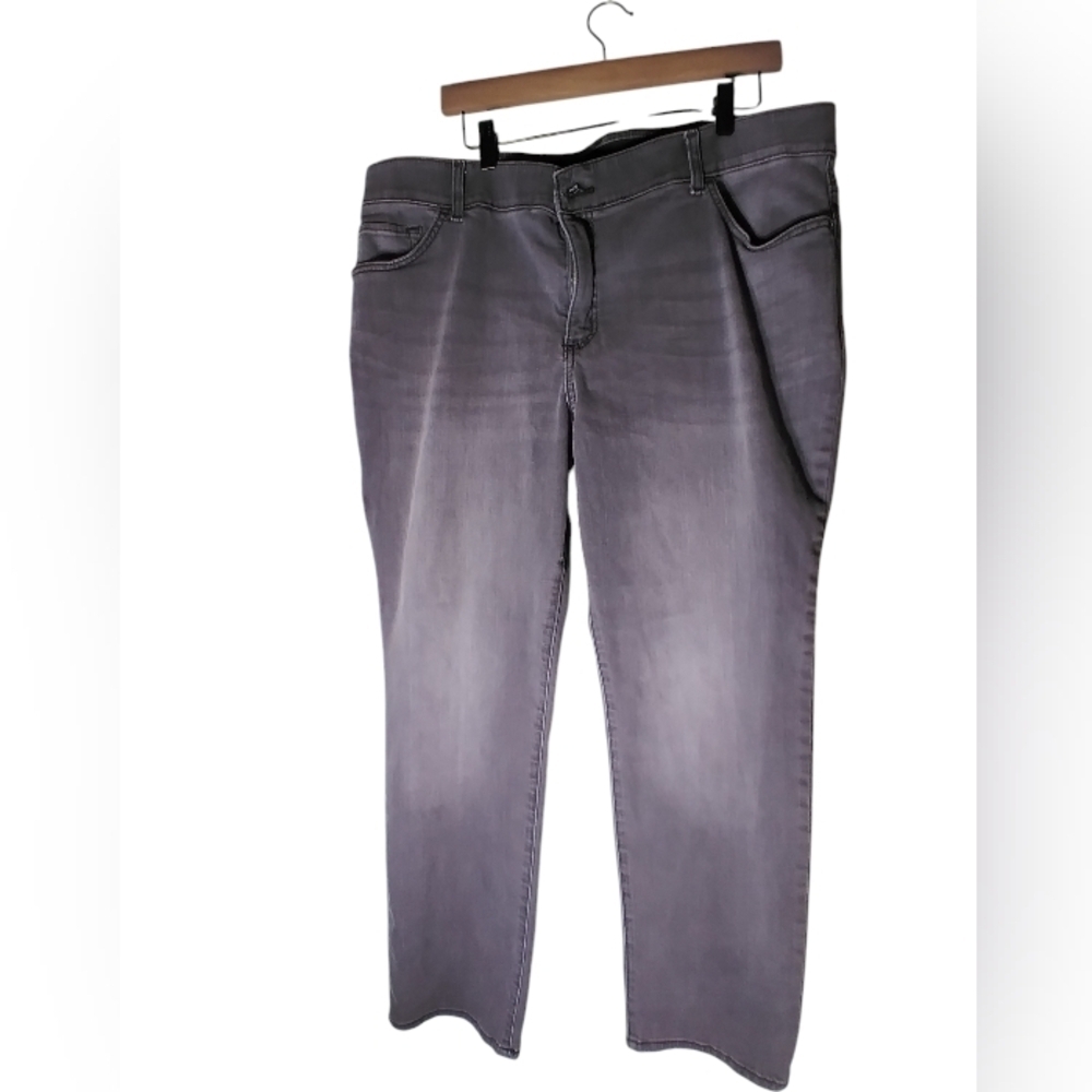 Lee plus womens gray regular fit straight leg jean 20W M